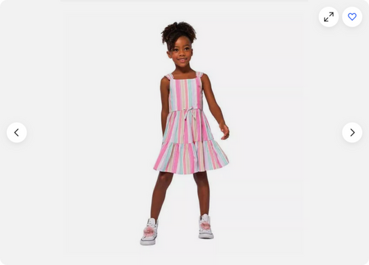 Calvin Klein Jeans - NEW Pink Striped KIDS Dress GIRLS, (PINK STRIPES, 6 ) NWT