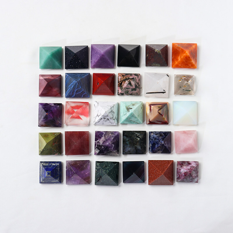 Natural Quartz Crystal Energy Tower Pyramid Healing Reiki Gemstone Decor Gift