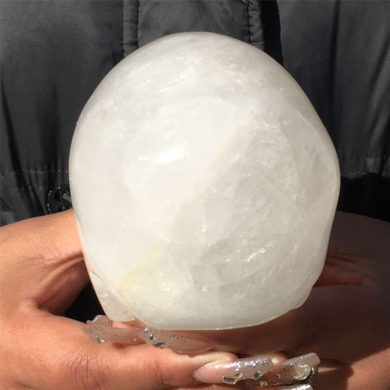 1.07kg Natural clear quartz skull carved Quartz Crystal skull Healing