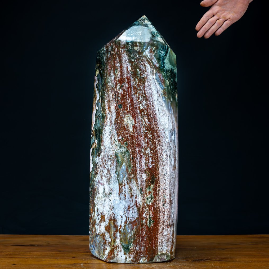 Large Natural Very Artistic Ocean Jasper - Agate Obelisk- 39187.42 g