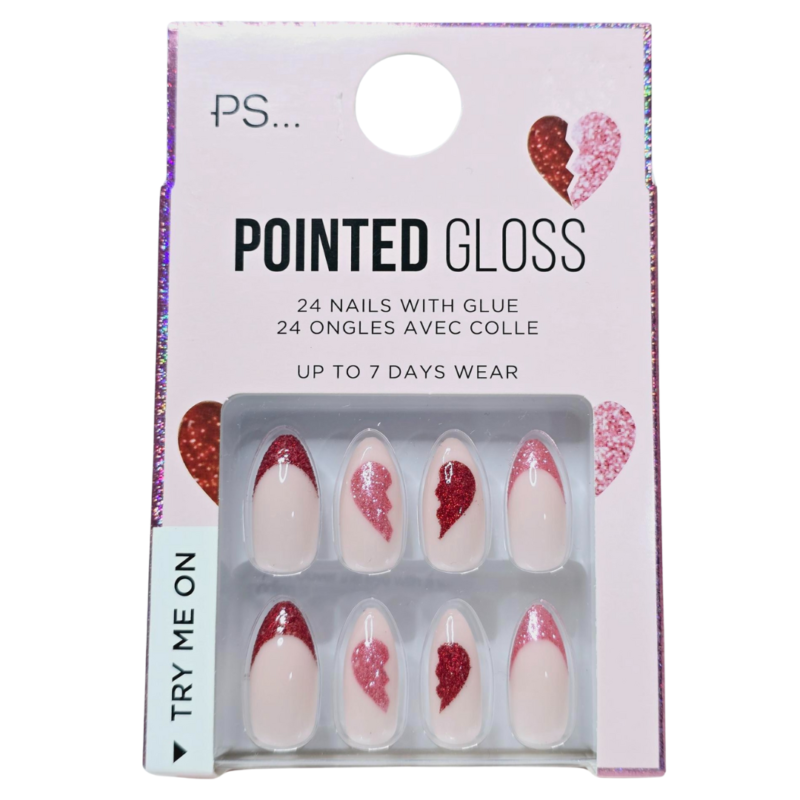 False Nails Press On Fake Tips Stick Coffin Square Full Cover Primark Glue 24pk
