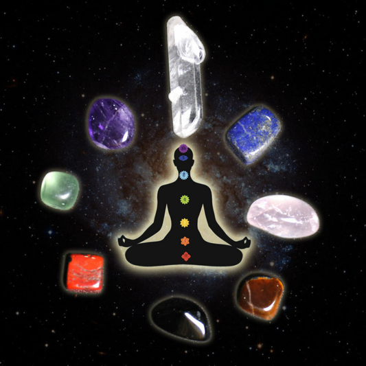 7 Chakra Healing Crystal Natural Quartz Reiki Balance Tumbled Stone Set W/ Pouch