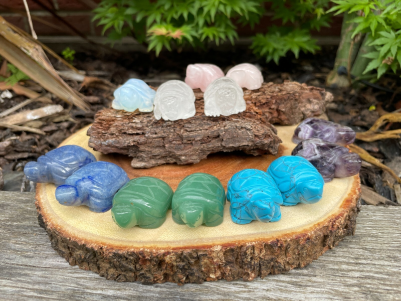 Tortoise Hand Carved Gemstone Figurine | Crystal Turtle | Crystal Healing Animal