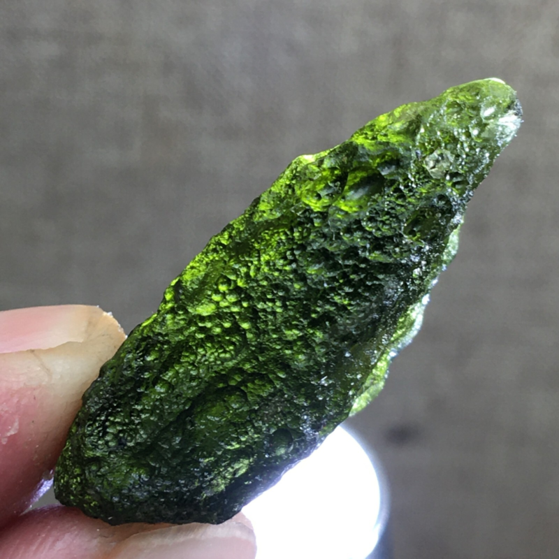 44.9Ct MOLDAVITE From Czech Republic From Meteorite Impact With Chips