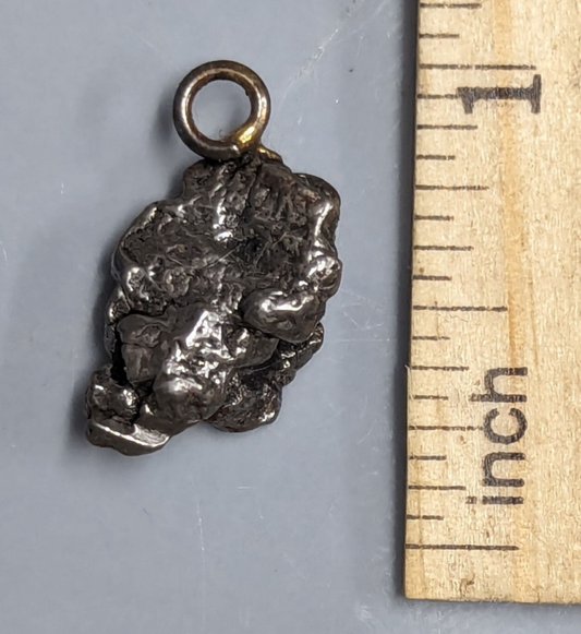 CAMPO DEL CIELO Iron meteorite from Argentina MADE INTO A PENDANT (#F5861)