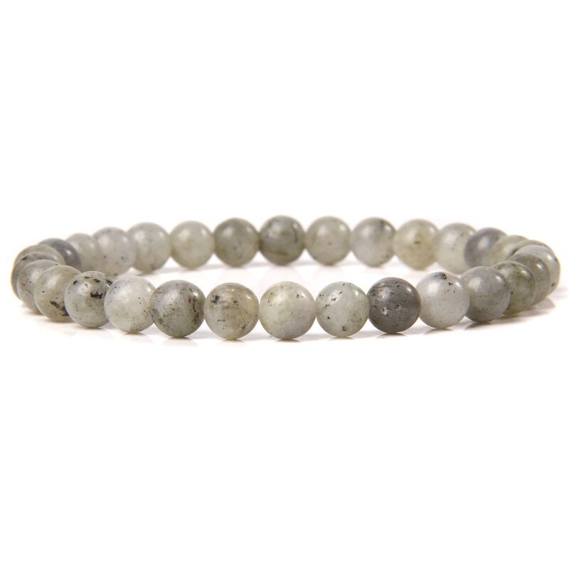 Handmade Natural 6mm Crystal Agates Stretch Bracelet for Women Men Jewelry Gifts