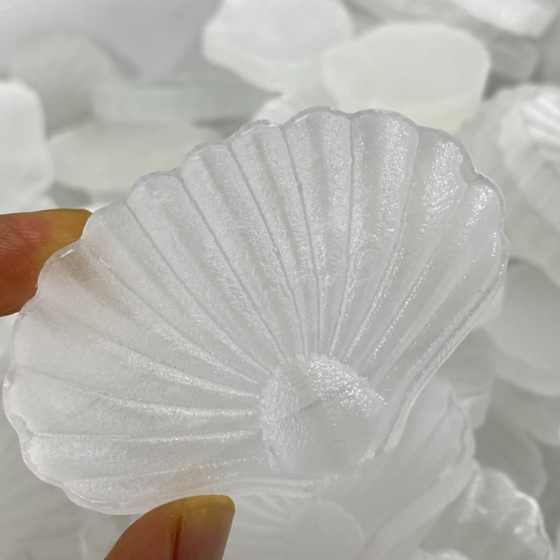 Natural Gypsum Selenite shell  Hand Carved Quartz Crystal Reiki healing 1PC