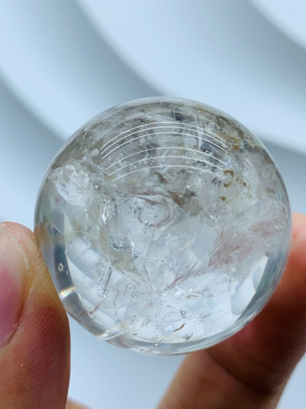 Herkimer Diamond Enhydro Crystal Magic Ball 36MM &big moving water droplet 36g