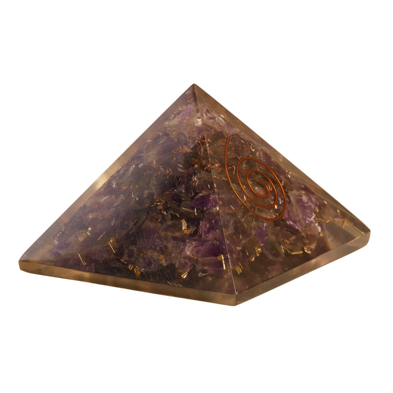 Orgone Amethyst Crystal Gemstone Pyramid Meditation Free Shipping