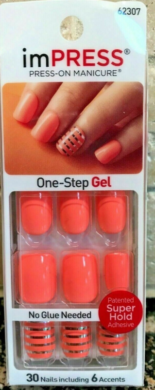 Kiss imPRESS Press-On Manicure One Step False Nails + Accents U PICK COLOR New!!