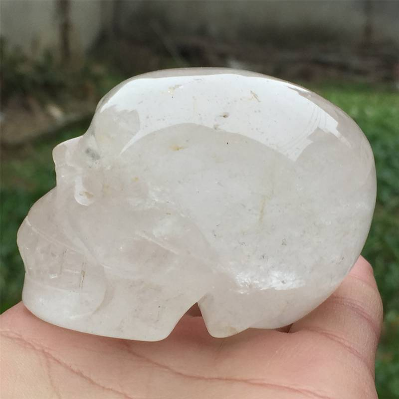 0.24kg Natural clear quartz skull carved Quartz Crystal skull Healing
