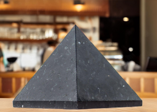 Black Tourmaline Pyramid 165mm - Protective Healing Crystal, Spiritual Chakra