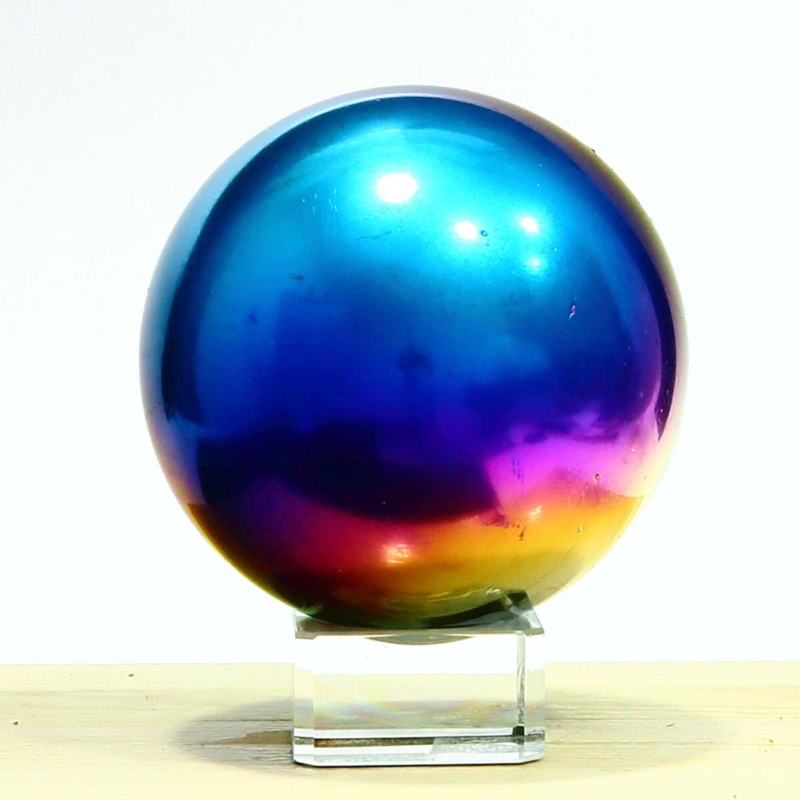 601g Crystal Electroplated Rainbow Crystal Ball Quartz Sphere Energy Healing