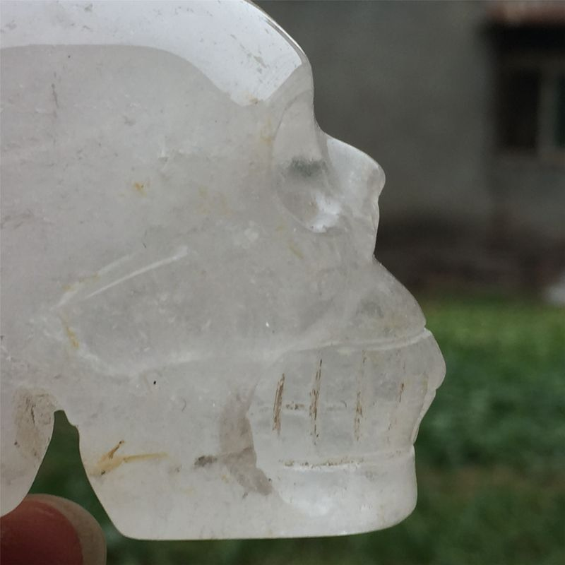 0.24kg Natural clear quartz skull carved Quartz Crystal skull Healing