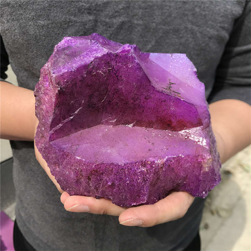 1.18kg Electroplate Rainbow cluster quartz crystal mineral specimen reiki healin