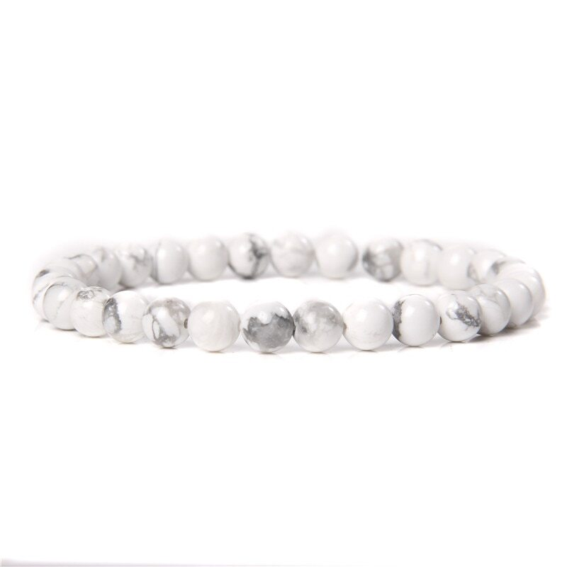 Handmade Natural 6mm Crystal Agates Stretch Bracelet for Women Men Jewelry Gifts