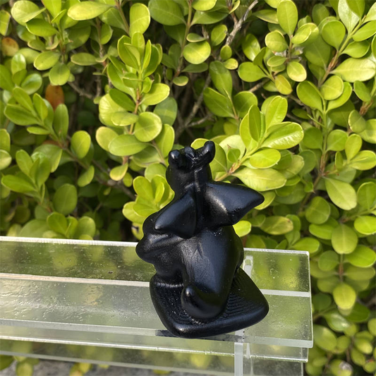 1pc Natural obsidian carved Quartz Crystal stone skull Reiki healing