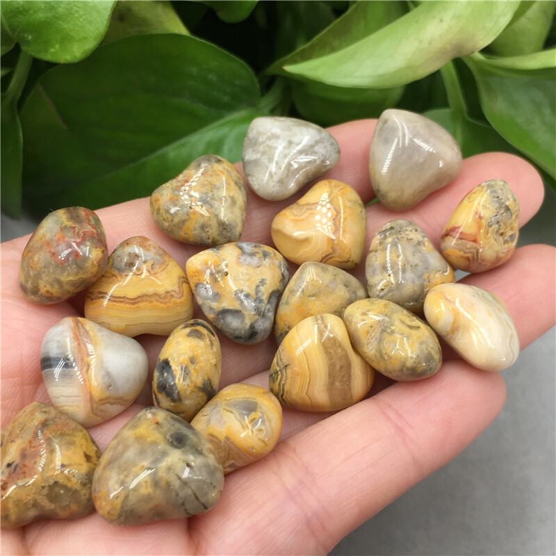 5pcs Natural Crazy agate mini heart Carved quartz crystal skull reiki healing G3