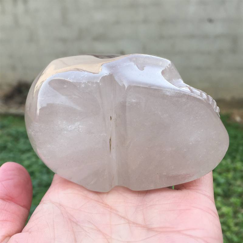 0.39kg Natural clear quartz skull carved Quartz Crystal skull Healing