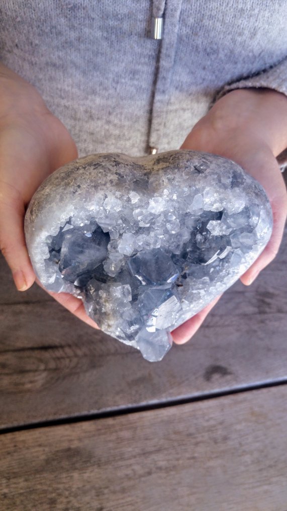 Celestite Celestine Druse Cluster - Heart Crystals - 2500 g