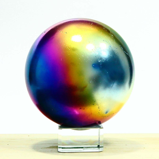 838g Natural Crystal Electroplated Rainbow Crystal Ball Quartz Sphere Healing