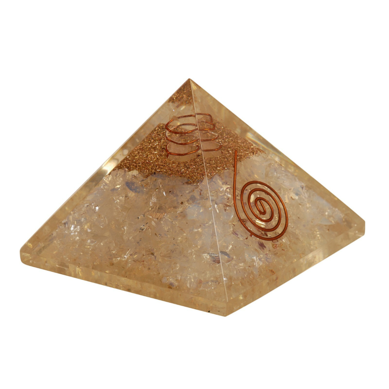 Clear Quartz Stone  Orgone Pyramid Healing Energy Generator Free Shipping