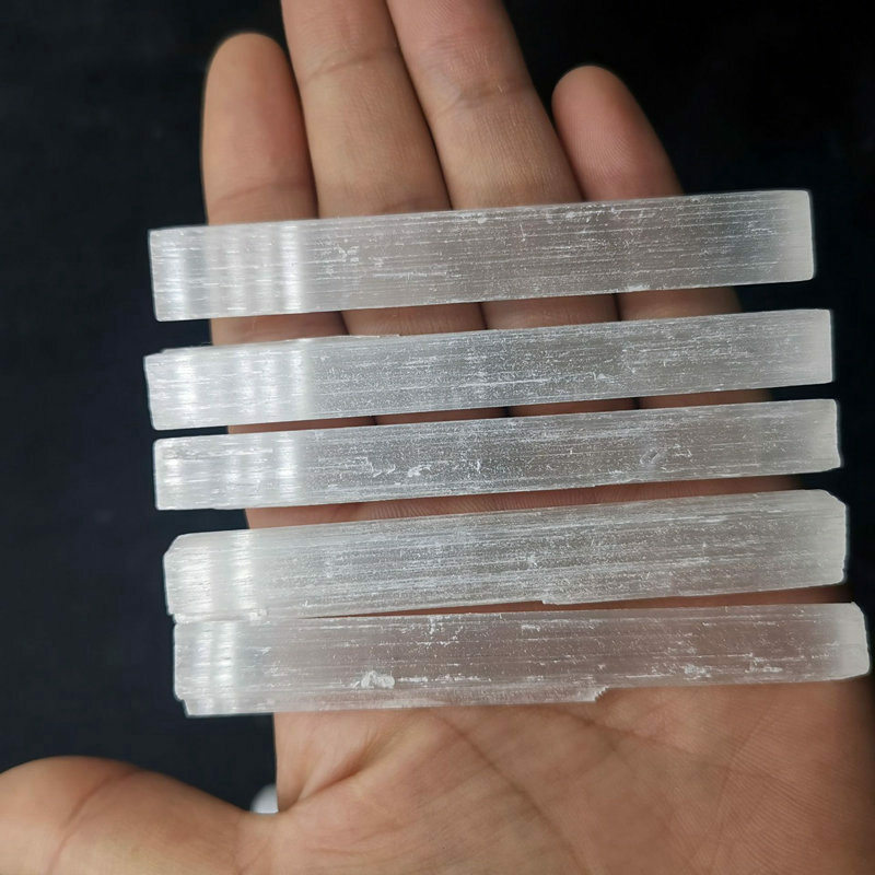 Natural Monocrystal Quartz Selenite Sticks White Gypsum Crystal Blades Wand Rock
