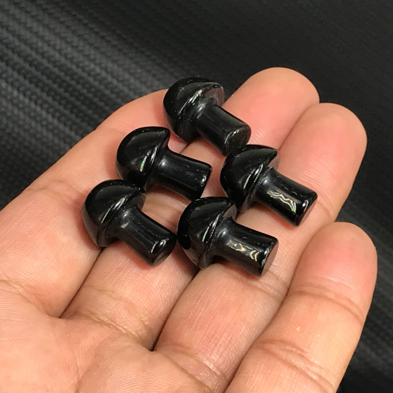 10pc natural obsidian Mushroom Quartz Crystal Reiki healing gem random
