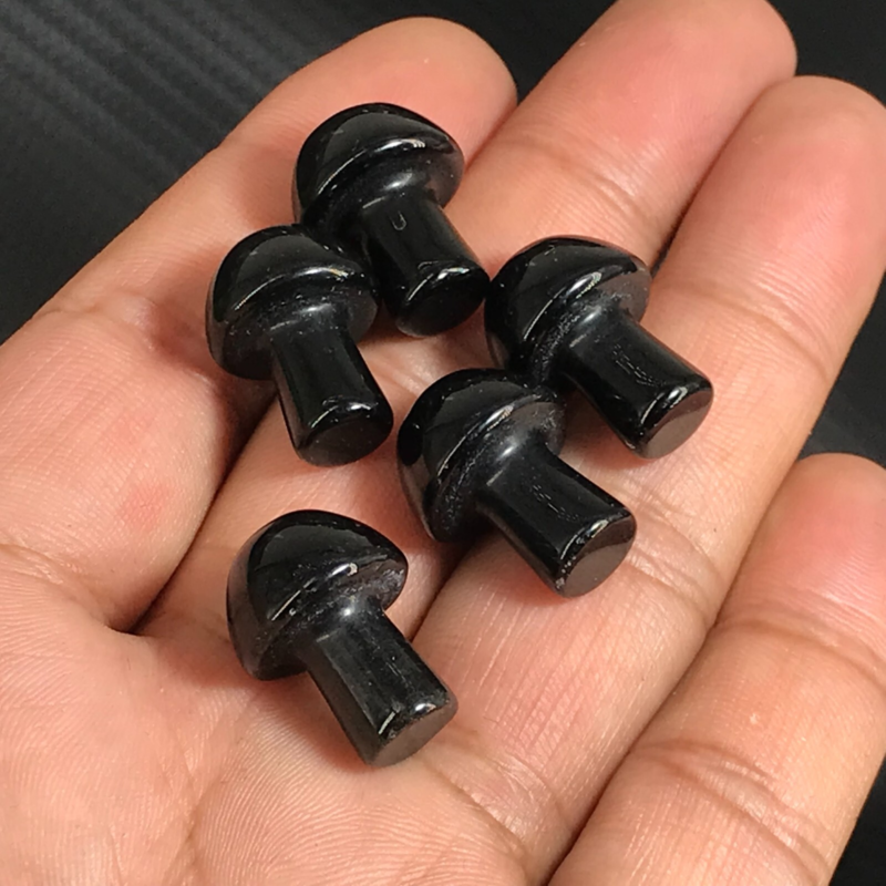 10pc natural obsidian Mushroom Quartz Crystal Reiki healing gem random