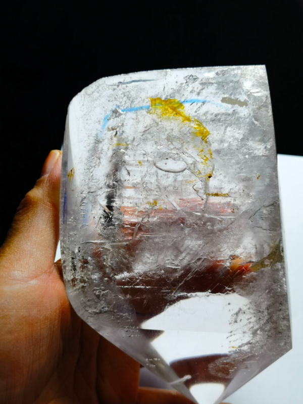 Collection Tibetan Crystal Point 2 Big Visible Moving Bubble Enhydro 5.47 in