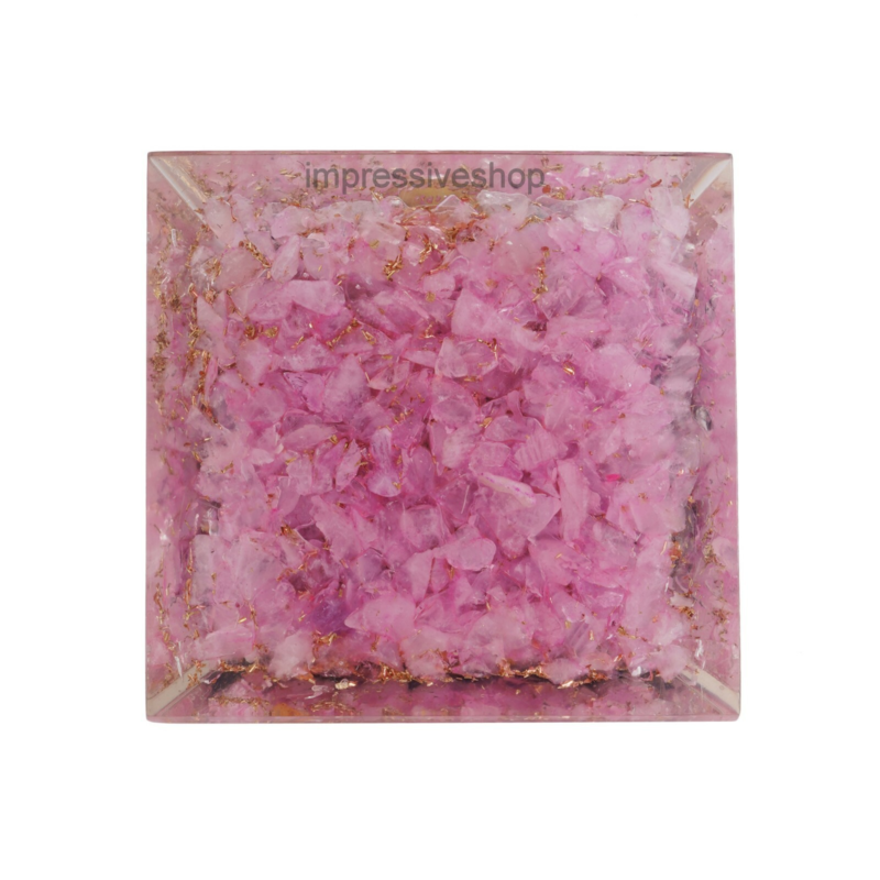 XL Tourmaline Rose Quartz Orgone Pyramid Reiki Crystal Healing Free Shipping