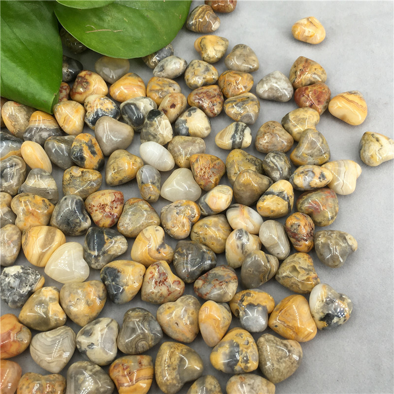 5pcs Natural Crazy agate mini heart Carved quartz crystal skull reiki healing G3