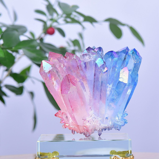 0.84LB Electroplated Color Crystal Cluster Crystal Mineral Reiki Healing