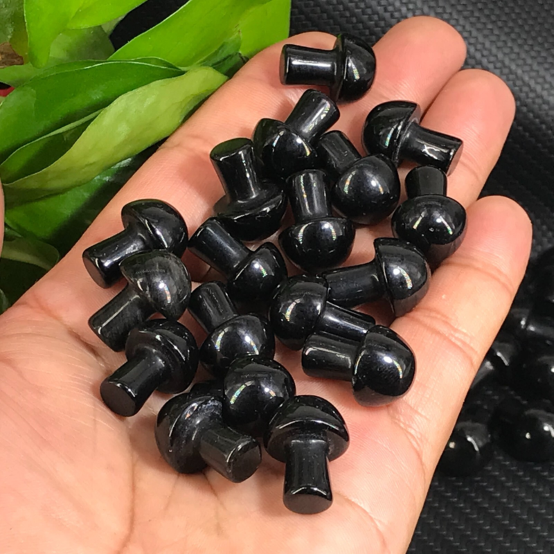 10pc natural obsidian Mushroom Quartz Crystal Reiki healing gem random