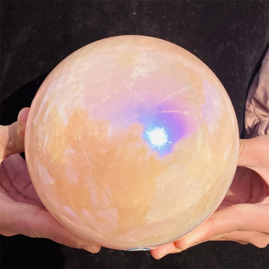 3900g Rose Crystal Ball Treasure electroplated Powder Healing Sphere