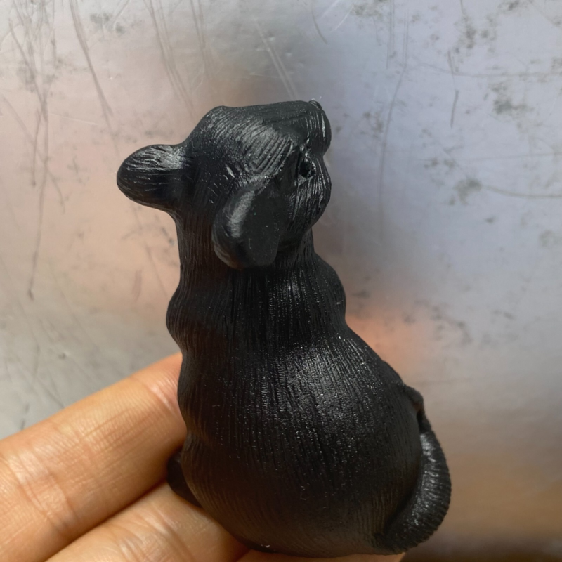TOP  Natural obsidian quartz animal hand carved crystal healing  1PC