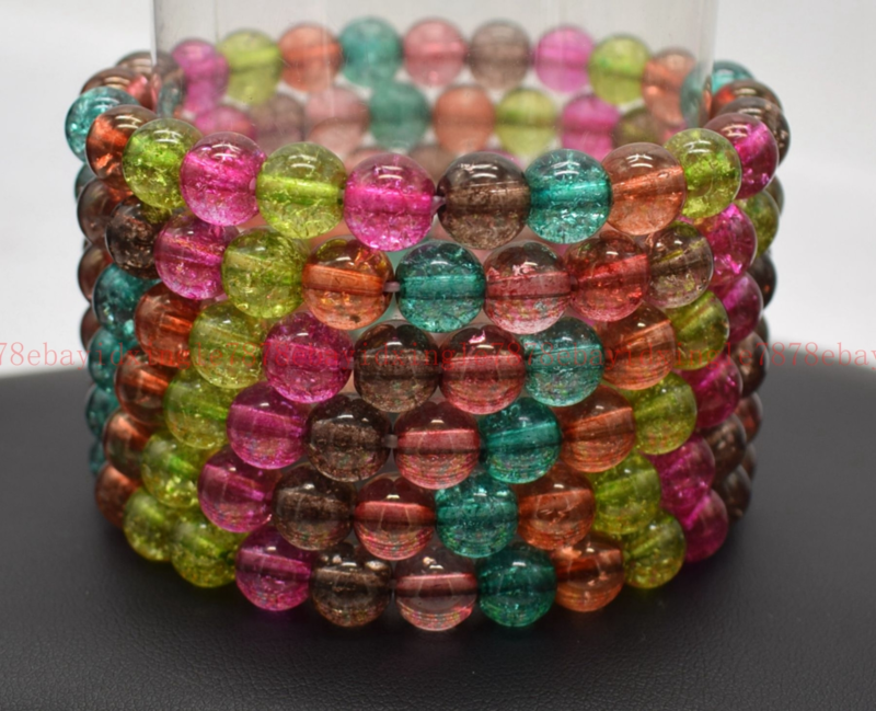Wholesale Lots 6 Pcs 7.5" Natural Crystal Healing Gemstone Stretch Bracelet