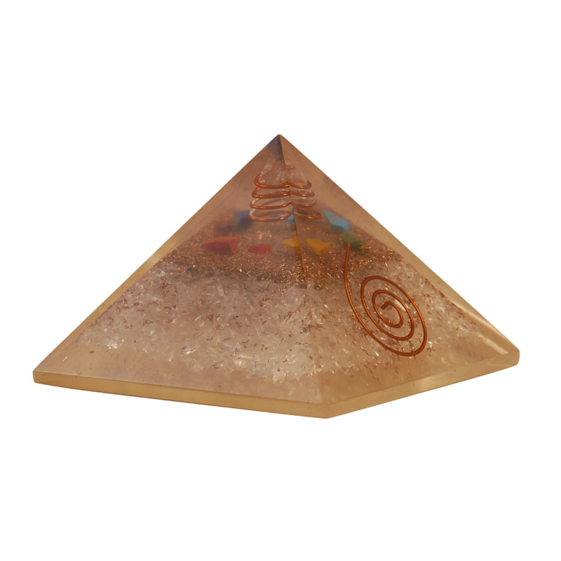 7 Chakra Clear Quartz Orgone Pyramid Tree Life Healing Energy Free Shipping