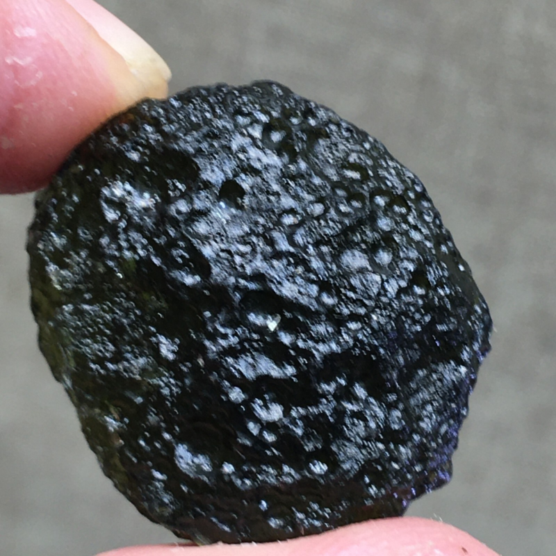 41.1Ct MOLDAVITE From Czech Republic From Meteorite Impact With Chips