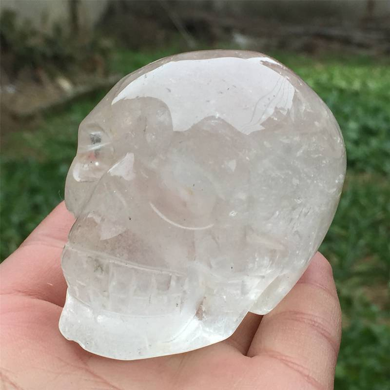 0.26kg Natural clear quartz skull carved Quartz Crystal skull Healing