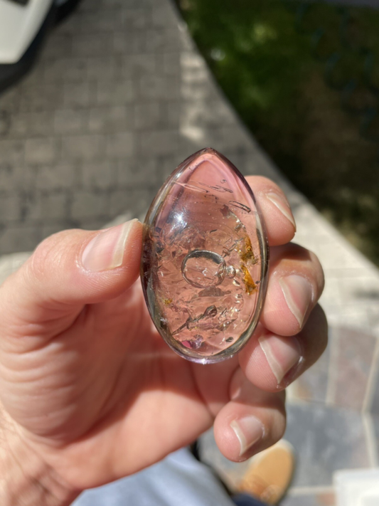 Smokey Amethyst Enhydro With Large Free Moving Bubble