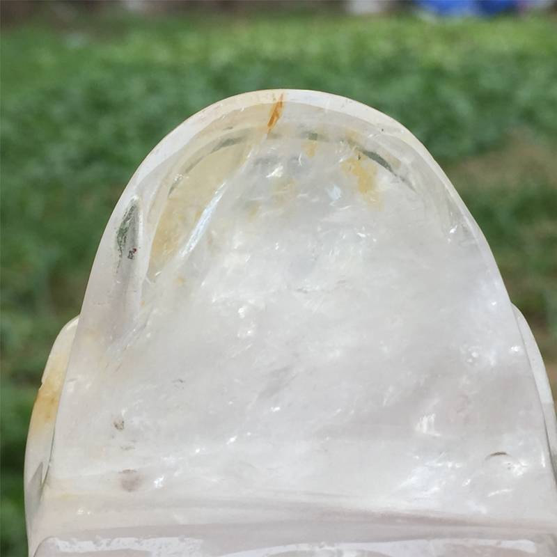 0.4kg Natural clear quartz skull carved Quartz Crystal skull Healing