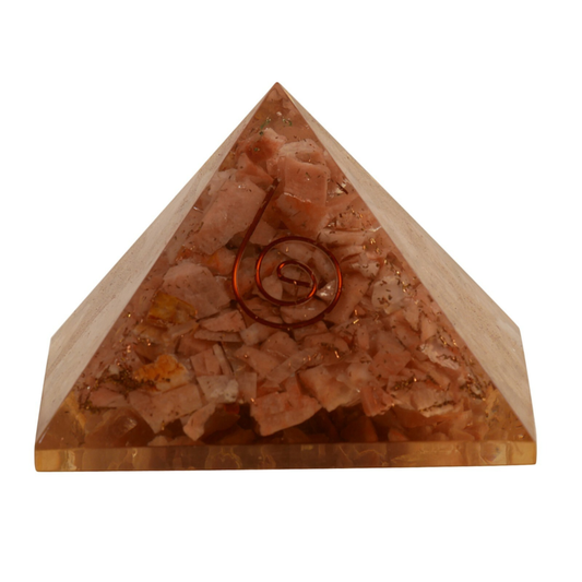 Sunstone Orgone Pyramid Reiki Healing Crystal Positive Energy Free Shipping