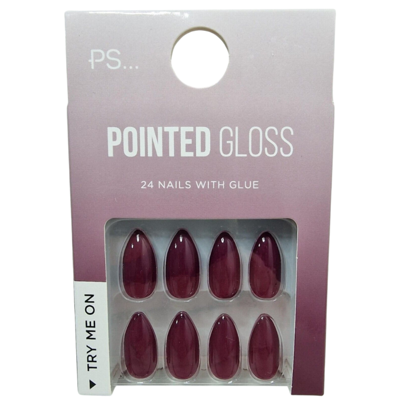 False Nails Press On Fake Tips Stick Coffin Square Full Cover Primark Glue 24pk