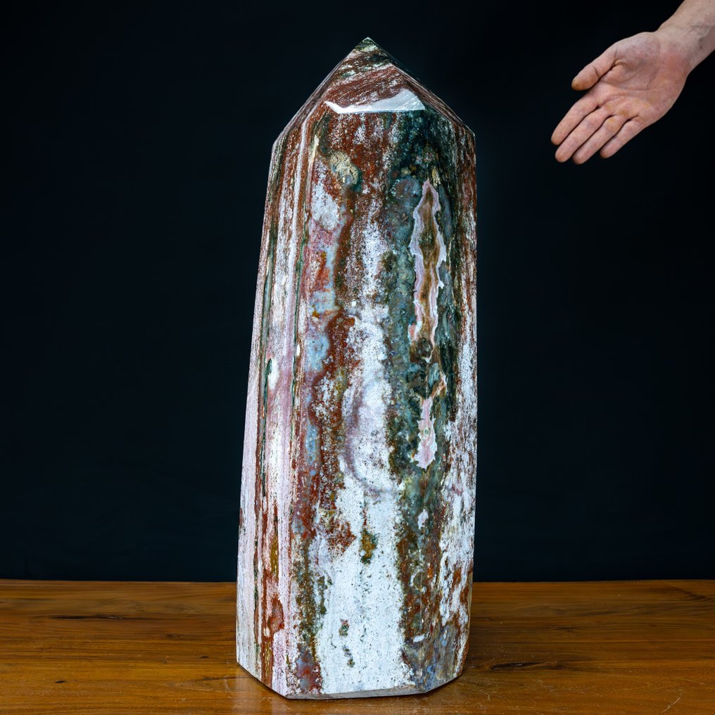 Large Natural Very Artistic Ocean Jasper - Agate Obelisk- 39187.42 g