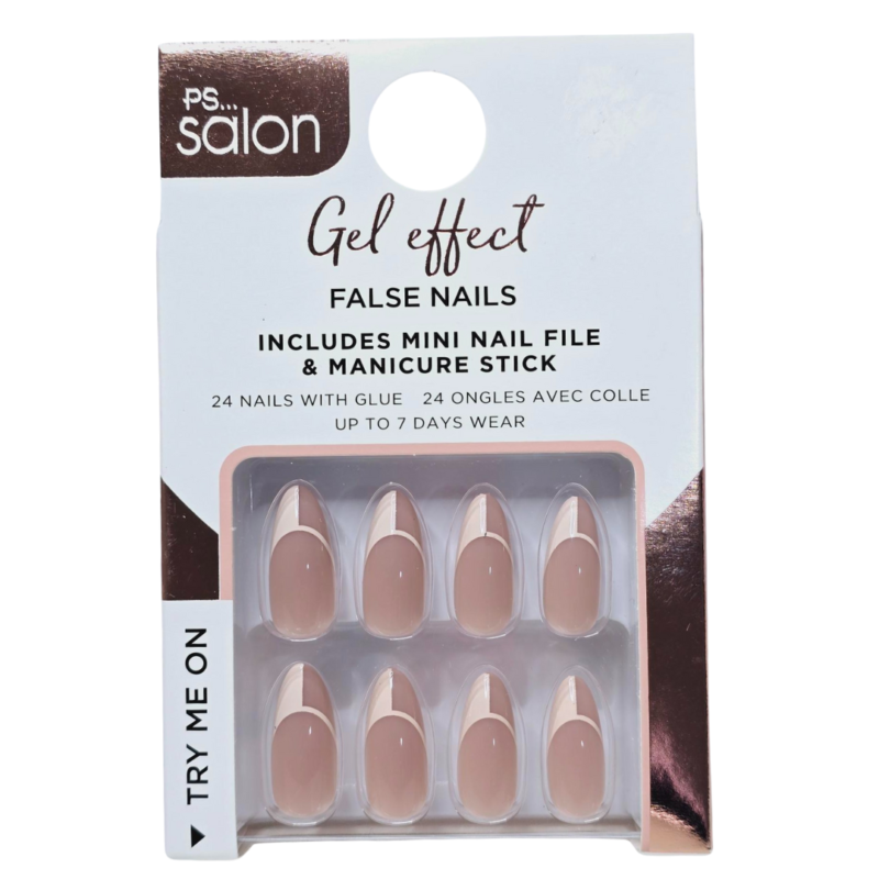False Nails Press On Fake Tips Stick Coffin Square Full Cover Primark Glue 24pk