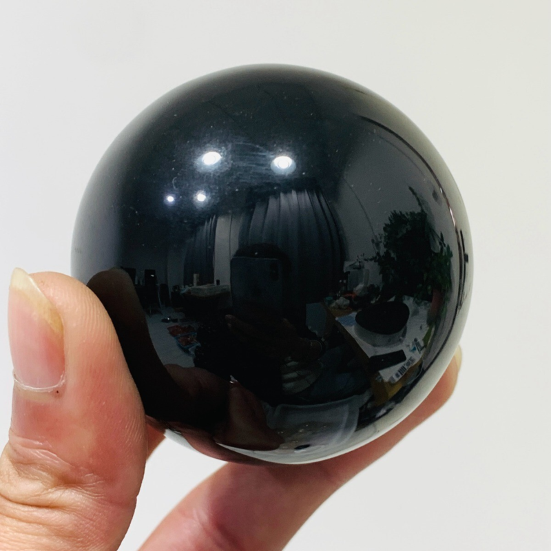 266g Natural Obsidian Quartz Ball Crystal Sphere Meditation Energy Healing