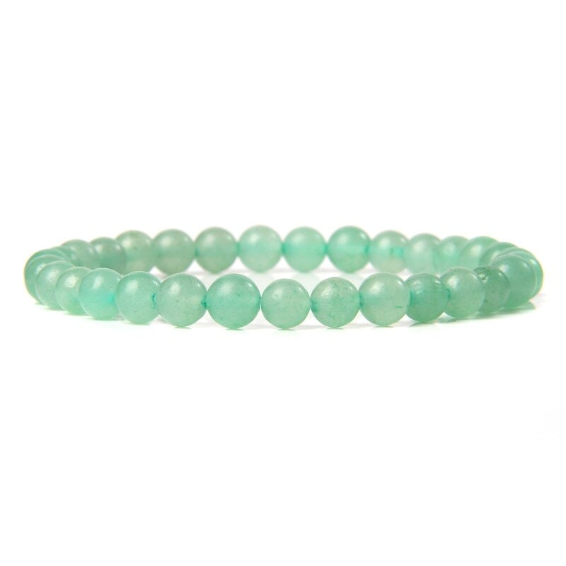 Handmade Natural 6mm Crystal Agates Stretch Bracelet for Women Men Jewelry Gifts