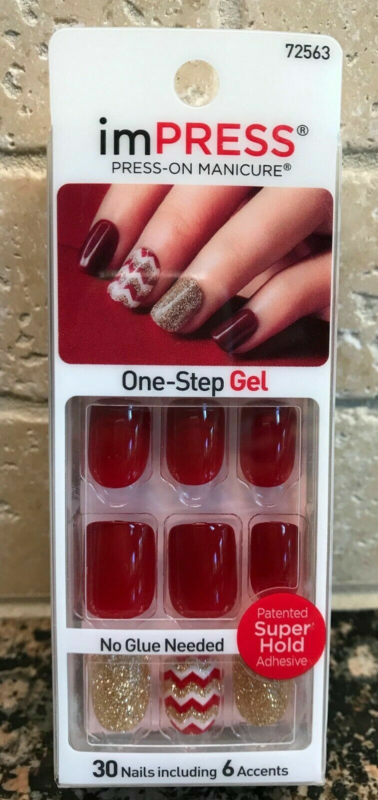 Kiss imPRESS Press-On Manicure One Step False Nails + Accents U PICK COLOR New!!