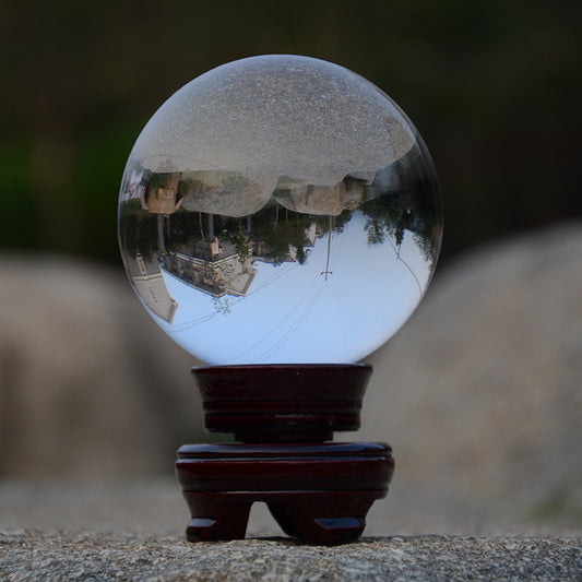 Transparent Crystal Ball Gathering Wealth, Happiness and AuspiciousK9Glass Photography Opening Gift Study Desk Decorations